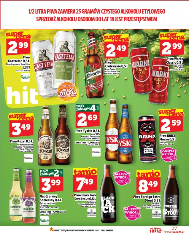 TOPAZ - gazetka promocyjna Gazetka od czwartku 16.10 do środy 22.10 - strona 27