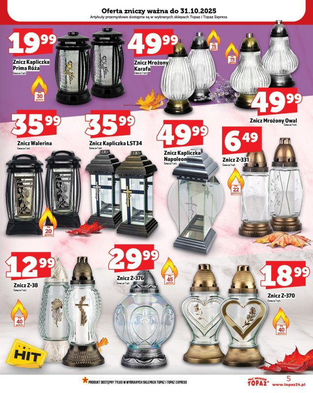 TOPAZ - gazetka promocyjna Gazetka od czwartku 16.10 do środy 22.10 - strona 5