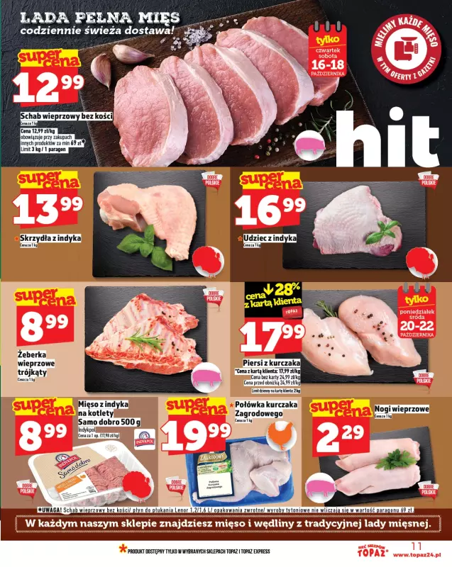 TOPAZ - gazetka promocyjna Gazetka od czwartku 16.10 do środy 22.10 - strona 11