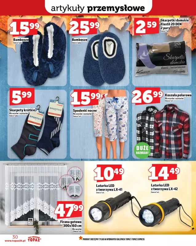 TOPAZ - gazetka promocyjna Gazetka od czwartku 16.10 do środy 22.10 - strona 30