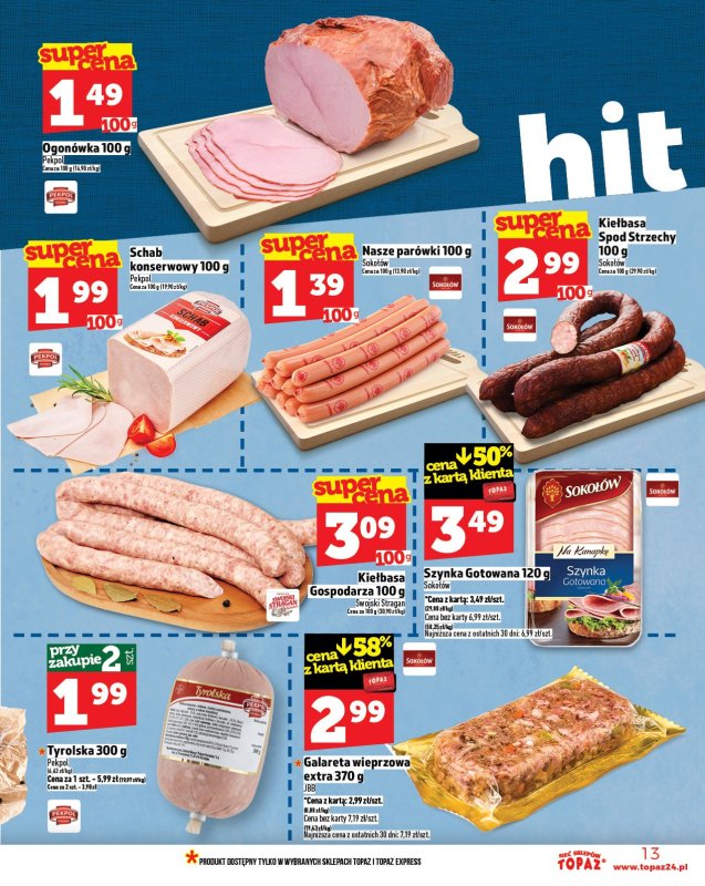 TOPAZ - gazetka promocyjna Gazetka od czwartku 16.10 do środy 22.10 - strona 13