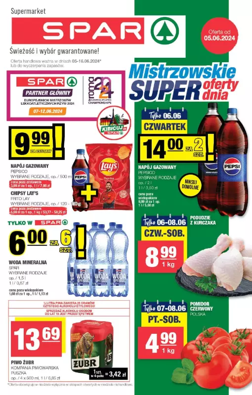 SPAR - gazetka promocyjna Gazetka Spar od środy 05.06 do niedzieli 16.06