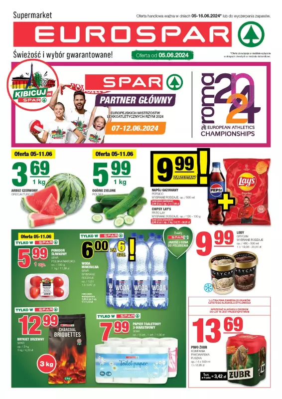 SPAR - gazetka promocyjna Gazetka Eurospar od środy 05.06 do niedzieli 16.06