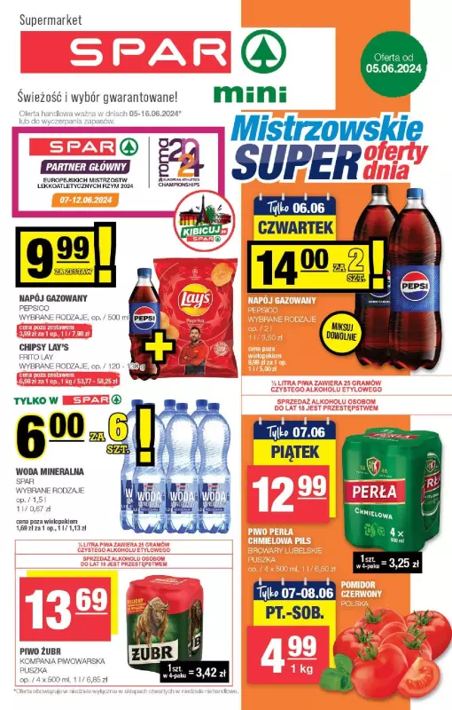 SPAR - gazetka promocyjna Gazetka Spar Mini od środy 05.06 do niedzieli 16.06