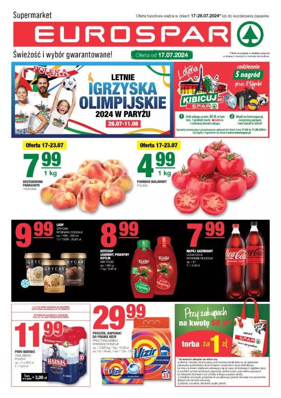 SPAR - gazetka promocyjna Gazetka Eurospar od środy 17.07 do niedzieli 28.07