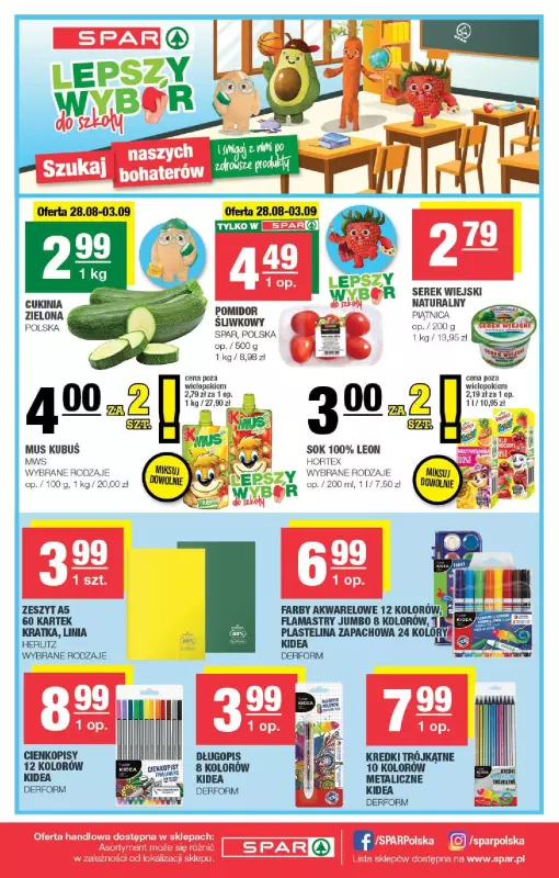 SPAR - gazetka promocyjna Gazetka Spar od środy 28.08 do niedzieli 08.09 - strona 8