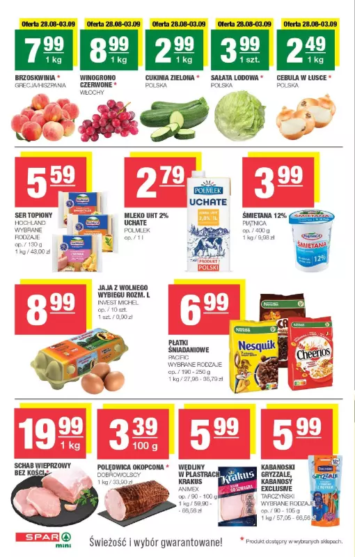 SPAR - gazetka promocyjna Gazetka Spar Mini od środy 28.08 do niedzieli 08.09 - strona 2