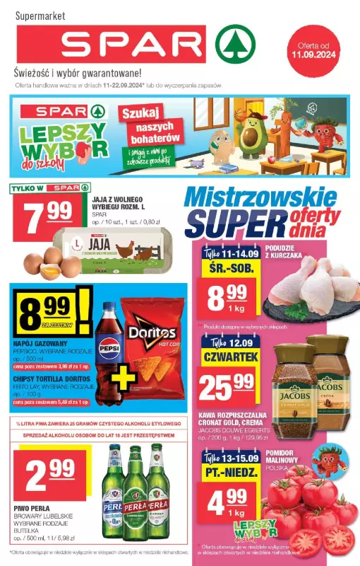 SPAR - gazetka promocyjna Gazetka Spar od środy 11.09 do niedzieli 22.09