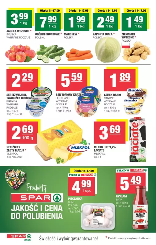 SPAR - gazetka promocyjna Gazetka Spar Mini od środy 11.09 do niedzieli 22.09 - strona 2