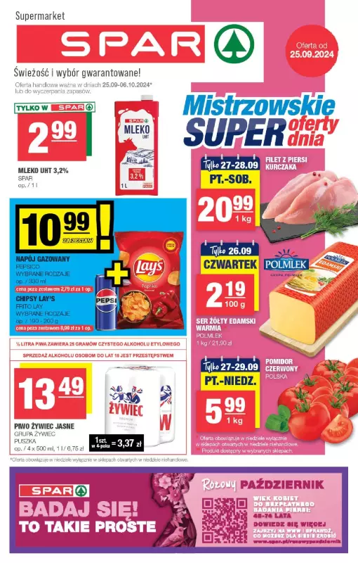 SPAR - gazetka promocyjna Gazetka Spar od środy 25.09 do niedzieli 06.10