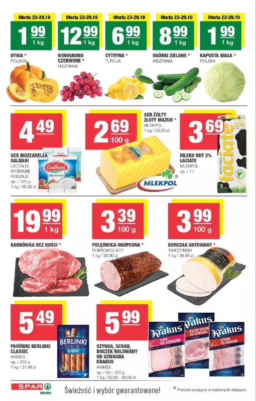 SPAR - gazetka promocyjna Gazetka Spar Mini od środy 23.10 do niedzieli 03.11 - strona 2