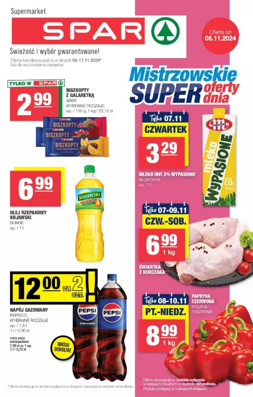 SPAR - gazetka promocyjna Gazetka Spar od środy 06.11 do niedzieli 17.11