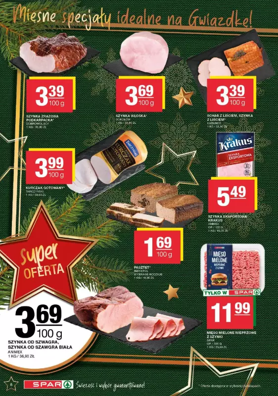 SPAR - gazetka promocyjna Gazetka Spar od poniedziałku 09.12 do wtorku 24.12 - strona 8