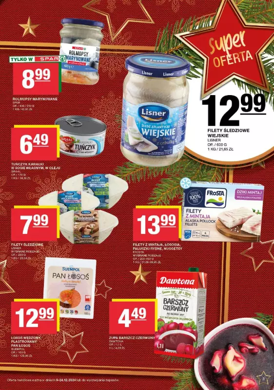 SPAR - gazetka promocyjna Gazetka Spar od poniedziałku 09.12 do wtorku 24.12 - strona 3