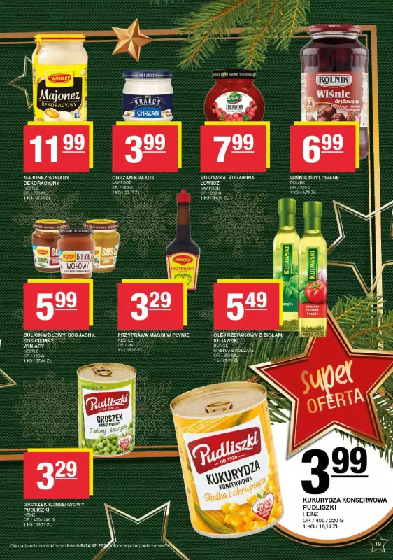 SPAR - gazetka promocyjna Gazetka Eurospar od poniedziałku 09.12 do wtorku 24.12 - strona 19