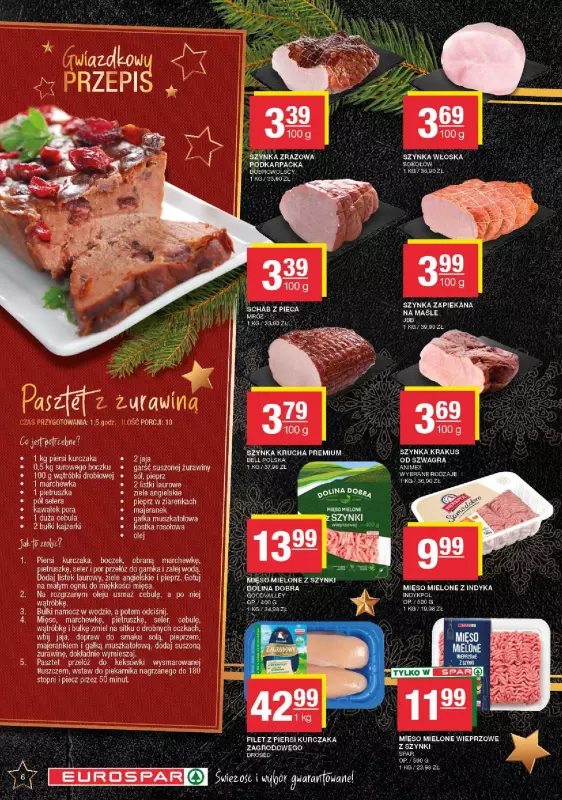 SPAR - gazetka promocyjna Gazetka Eurospar od poniedziałku 09.12 do wtorku 24.12 - strona 6