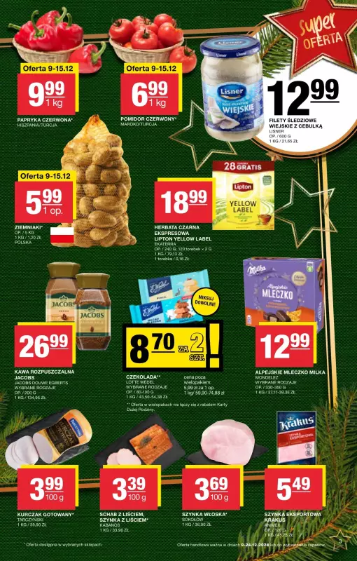 SPAR - gazetka promocyjna Gazetka Spar Mini od poniedziałku 09.12 do wtorku 24.12 - strona 3