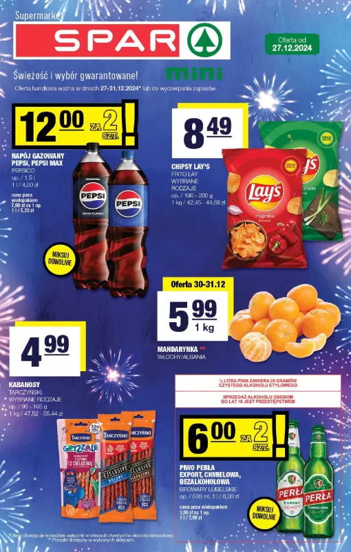 SPAR - gazetka promocyjna Gazetka Spar Mini od piątku 27.12 do wtorku 31.12