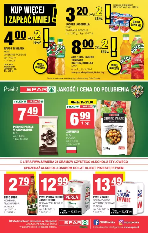 SPAR - gazetka promocyjna Gazetka Spar Mini od środy 15.01 do niedzieli 26.01 - strona 4