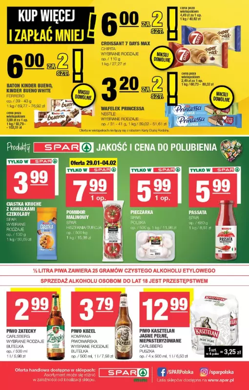 SPAR - gazetka promocyjna Gazetka Spar Mini od środy 29.01 do niedzieli 09.02 - strona 4