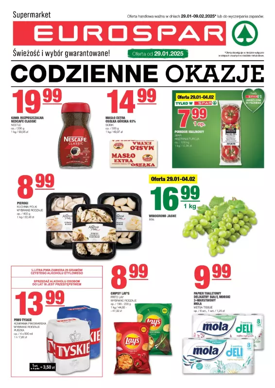 SPAR - gazetka promocyjna Gazetka Eurospar od środy 29.01 do niedzieli 09.02