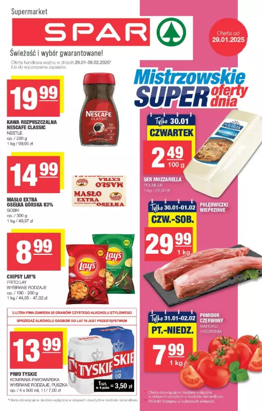 SPAR - gazetka promocyjna Gazetka Spar od środy 29.01 do niedzieli 09.02