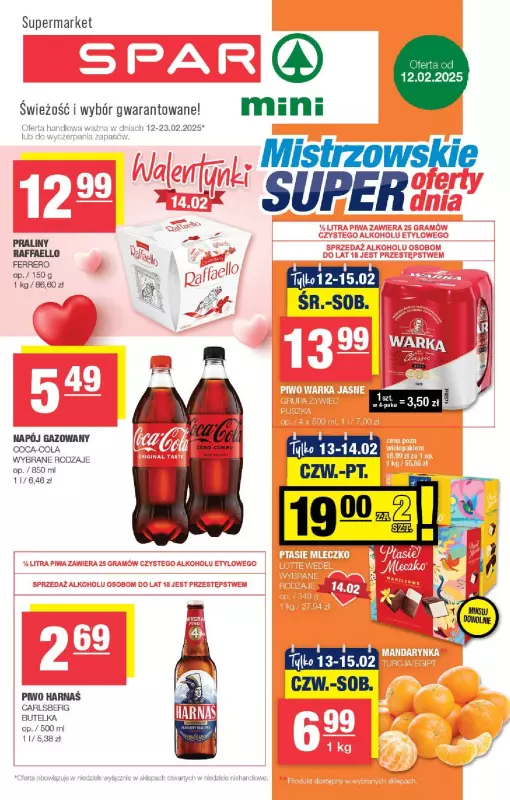 SPAR - gazetka promocyjna Gazetka Spar Mini od środy 12.02 do niedzieli 23.02