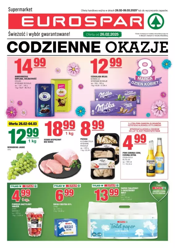 SPAR - gazetka promocyjna Gazetka Eurospar od środy 26.02 do niedzieli 09.03