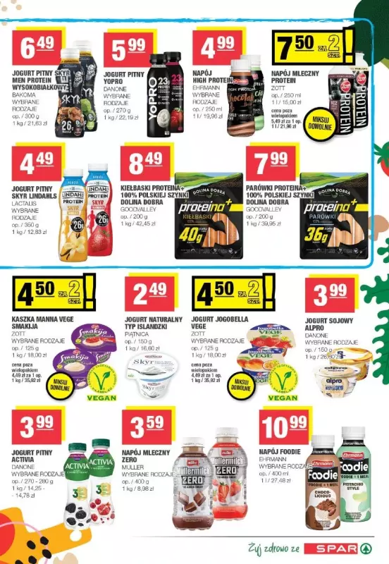 SPAR - gazetka promocyjna Gazetka Żyj zdrowo ze SPAR od poniedziałku 24.02 do niedzieli 09.03 - strona 5