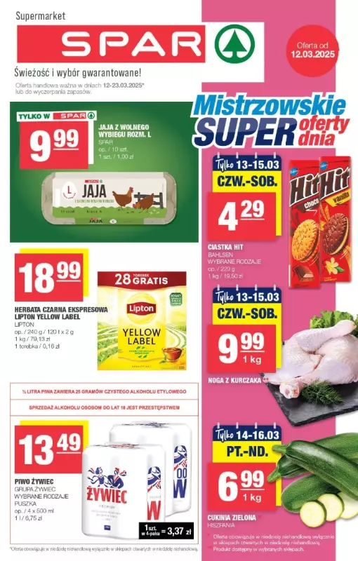 SPAR - gazetka promocyjna Gazetka Spar od środy 12.03 do niedzieli 23.03