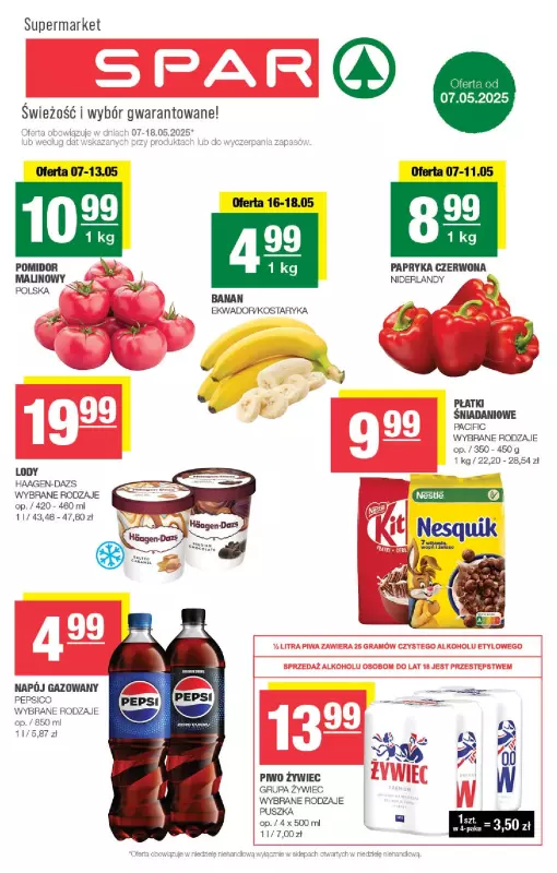 SPAR - gazetka promocyjna Gazetka od środy 07.05 do niedzieli 18.05