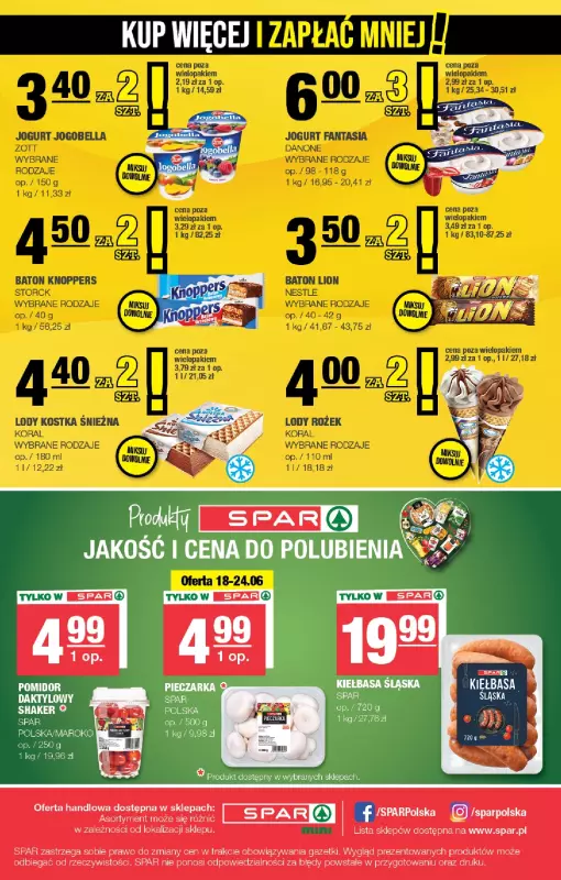 SPAR - gazetka promocyjna Gazetka Spar Mini od środy 18.06 do niedzieli 29.06 - strona 4