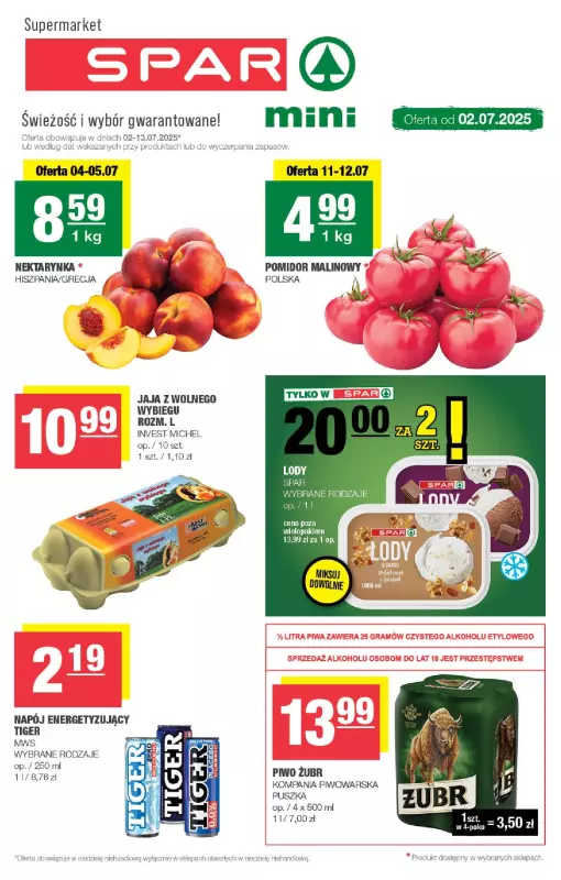 SPAR - gazetka promocyjna Gazetka Minimarket  