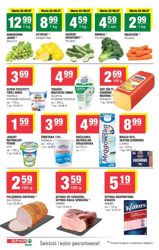 SPAR - gazetka promocyjna Gazetka Minimarket od środy 02.07 do niedzieli 13.07 - strona 2