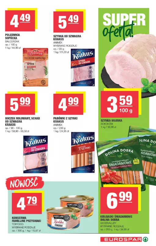 SPAR - gazetka promocyjna Gazetka Eurospar od środy 30.07 do niedzieli 10.08 - strona 7