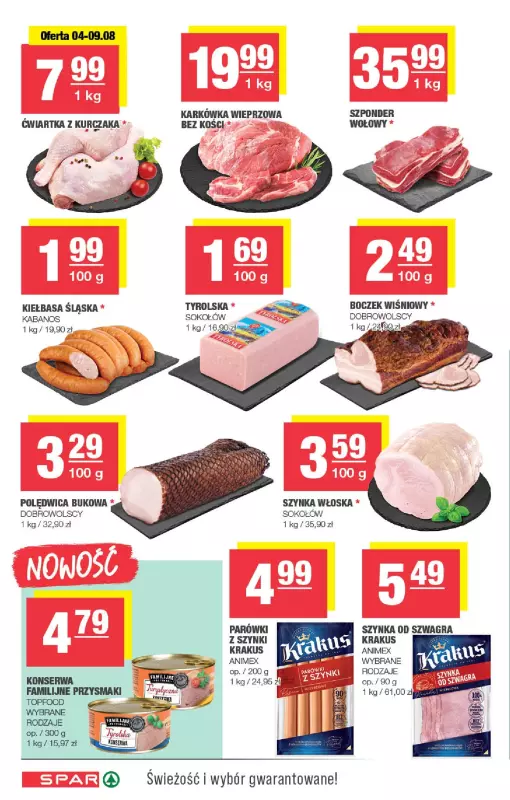 SPAR - gazetka promocyjna Gazetka Spar od środy 30.07 do niedzieli 10.08 - strona 4