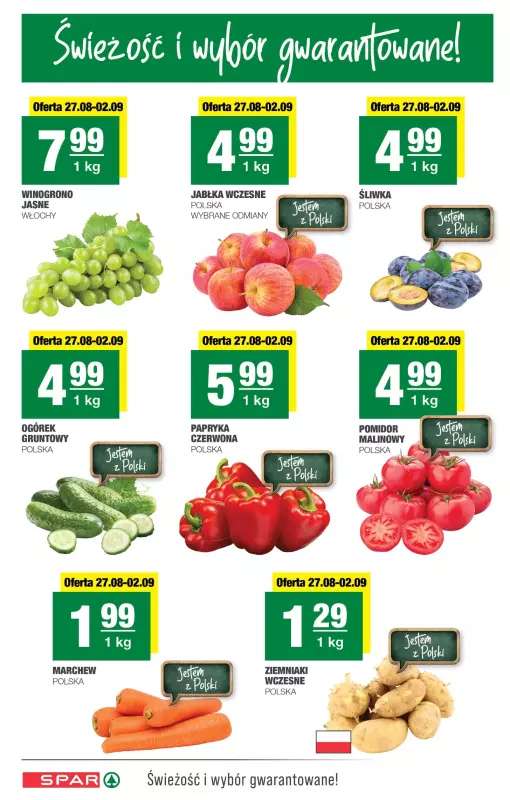 SPAR - gazetka promocyjna Gazetka Spar od środy 27.08 do niedzieli 07.09 - strona 2