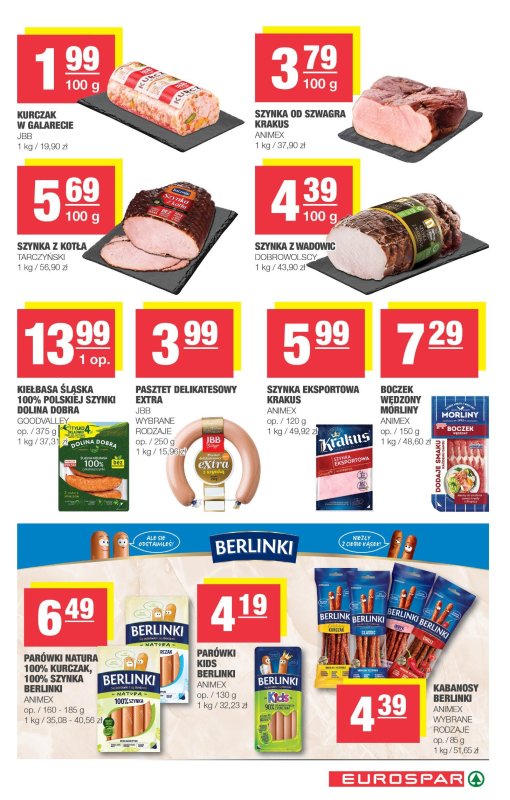 SPAR - gazetka promocyjna Gazetka Eurospar od środy 10.09 do niedzieli 21.09 - strona 7