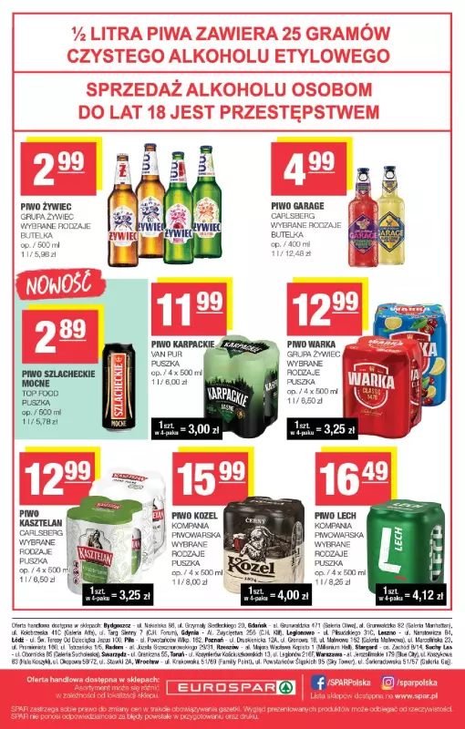 SPAR - gazetka promocyjna Gazetka Eurospar od środy 24.09 do niedzieli 05.10 - strona 16