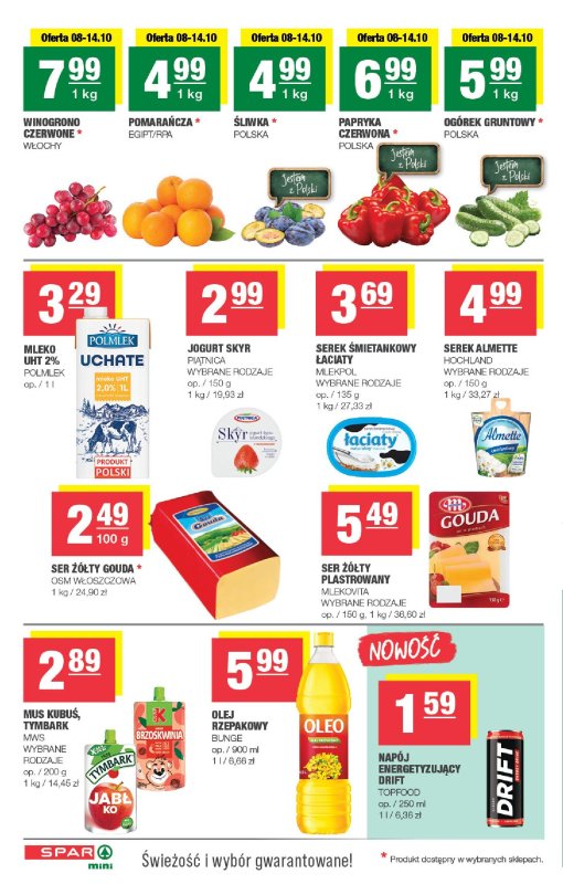SPAR - gazetka promocyjna Gazetka Spar Mini od środy 08.10 do niedzieli 19.10 - strona 2