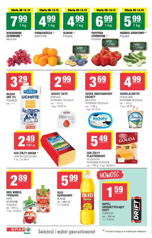 SPAR - gazetka promocyjna Gazetka Spar Mini od środy 08.10 do niedzieli 19.10 - strona 2