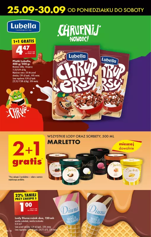 Biedronka - gazetka promocyjna Od poniedziałku oferta Lada Tradycyjna od poniedziałku 25.09 do soboty 30.09 - strona 34