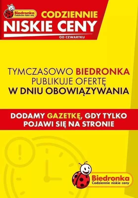 Biedronka - gazetka promocyjna Nowa gazetka już wkrótce  do poniedziałku 04.03