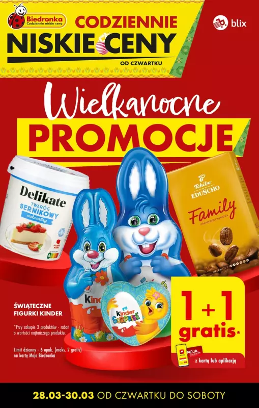 Biedronka - gazetka promocyjna Wielkanocne PROMOCJE! od czwartku 28.03 do soboty 30.03