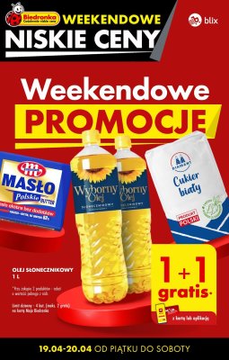 Biedronka - gazetka promocyjna Weekendowe PROMOCJE - Od piątku od piątku 19.04 do soboty 20.04