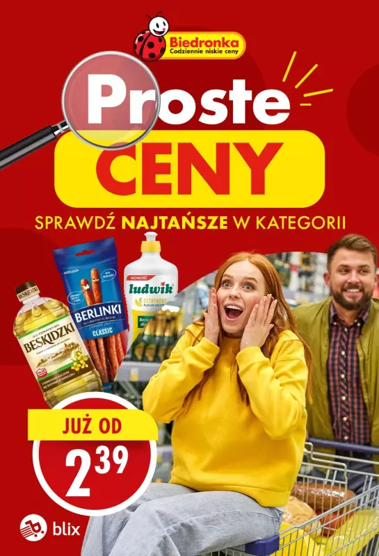Biedronka - gazetka promocyjna PROSTE CENY - sprawdź najtańsze z kategorii! od czwartku 27.06 do niedzieli 30.06