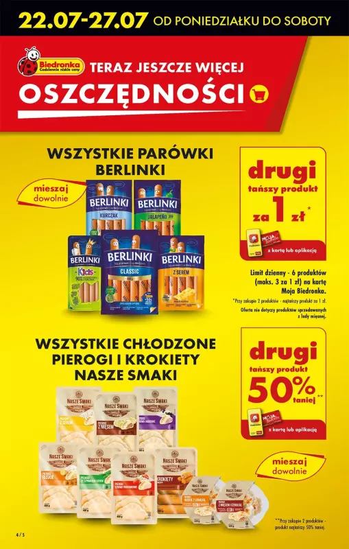 Biedronka - gazetka promocyjna Od poniedziałku, Z ladą tradycyjną od poniedziałku 22.07 do niedzieli 28.07 - strona 4