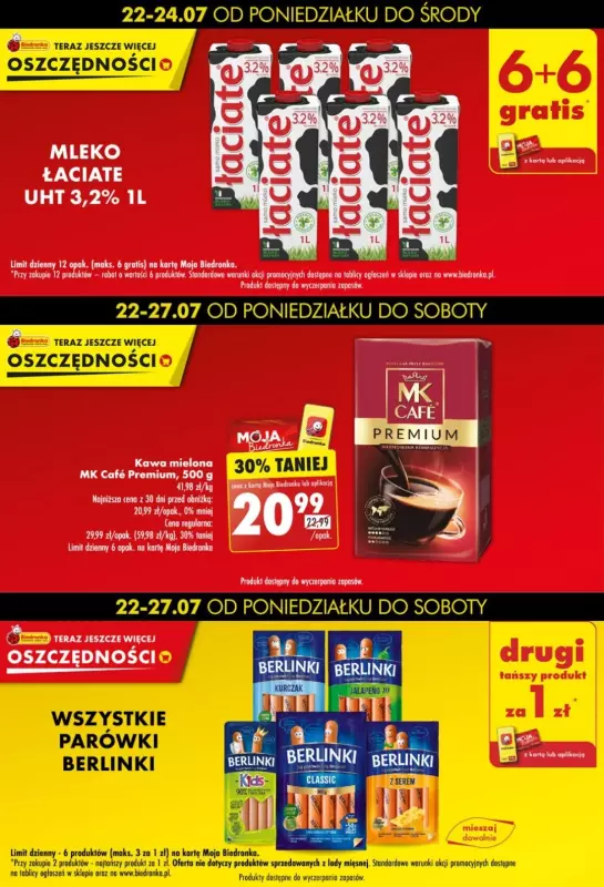 Biedronka - gazetka promocyjna Biedronkowe oszczędności od poniedziałku 22.07 do soboty 27.07 - strona 3