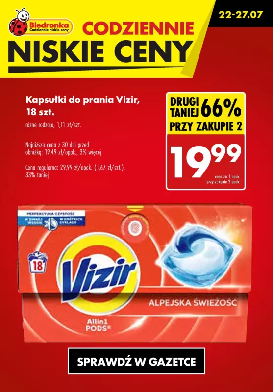 Biedronka - gazetka promocyjna Produkty do prania i płukania już od 11,99 zł od poniedziałku 22.07 do soboty 27.07 - strona 4