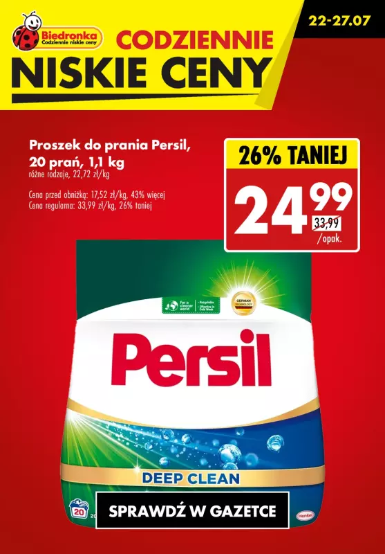 Biedronka - gazetka promocyjna Produkty do prania i płukania już od 11,99 zł od poniedziałku 22.07 do soboty 27.07 - strona 3